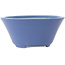 Round blue bonsai pot by Seifu - 145 x 145 x 70 mm