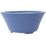 Round blue bonsai pot by Seifu - 145 x 145 x 70 mm