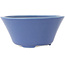 Round blue bonsai pot by Seifu - 145 x 145 x 70 mm