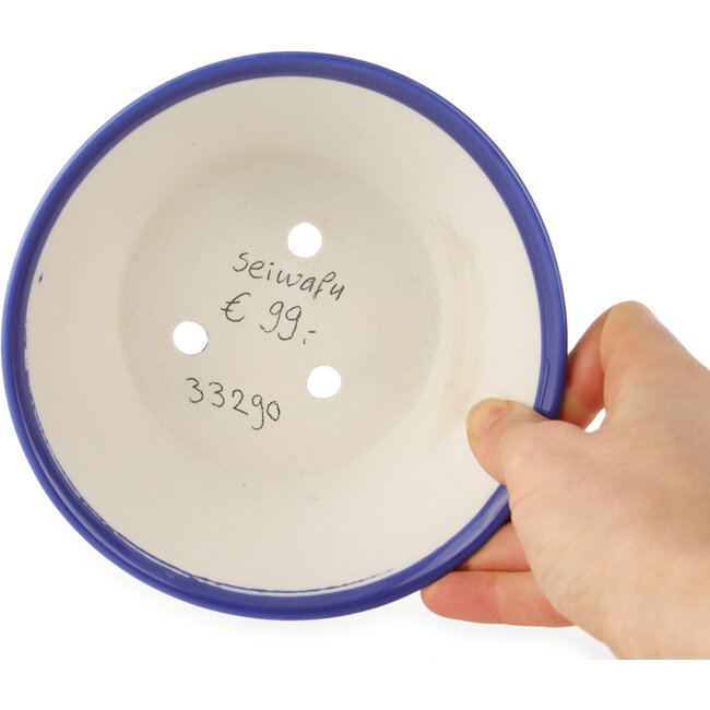 Pot à bonsaï rond bleu de Seifu - 145 x 145 x 70 mm