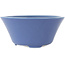 Round blue bonsai pot by Seifu - 145 x 145 x 70 mm