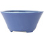 Round blue bonsai pot by Seifu - 145 x 145 x 70 mm