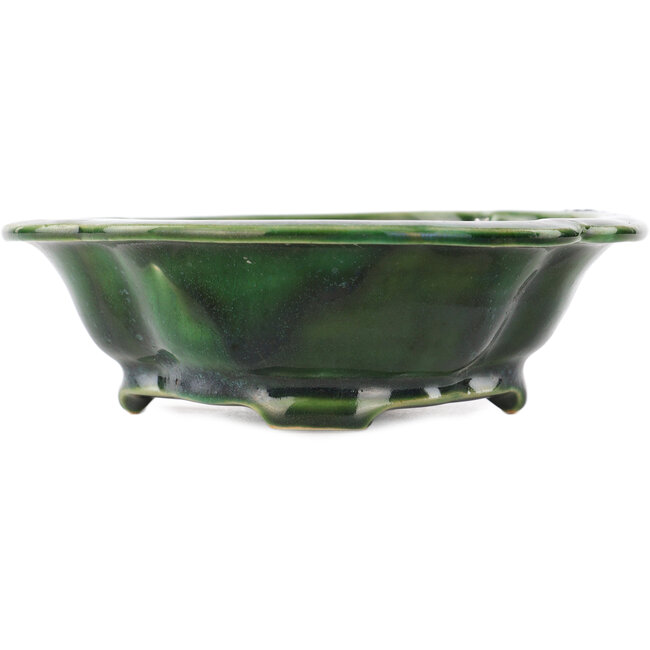 Pot à bonsaï vert Mokko de Seizan - 180 x 155 x 50 mm