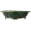 Mokko green bonsai pot by Seizan - 180 x 155 x 50 mm