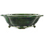 Mokko groene bonsai pot van Seizan - 180 x 155 x 50 mm