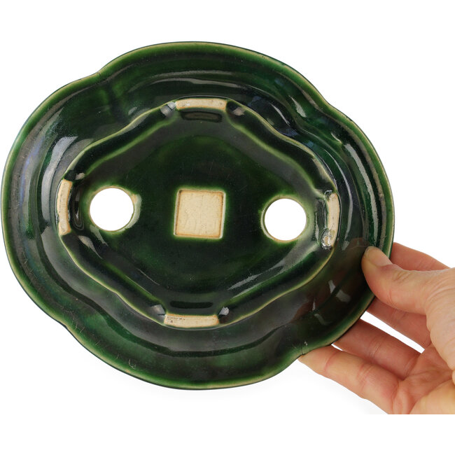 Vaso bonsai verde Mokko di Seizan - 180 x 155 x 50 mm