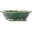 Mokko green bonsai pot by Seizan - 180 x 155 x 50 mm