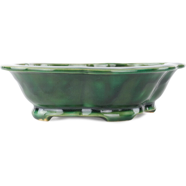 Pot à bonsaï vert Mokko de Seizan - 180 x 155 x 50 mm