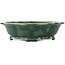 Mokko green bonsai pot by Seizan - 180 x 155 x 50 mm