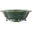 Mokko green bonsai pot by Seizan - 180 x 155 x 50 mm