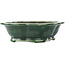 Mokko green bonsai pot by Seizan - 180 x 155 x 50 mm