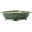 Mokko green bonsai pot by Seizan - 180 x 155 x 50 mm