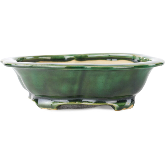 Mokko groene bonsai pot van Seizan - 180 x 155 x 50 mm