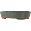 Oval grey bonsai pot - 200 x 165 x 45 mm