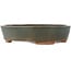 Oval grey bonsai pot - 200 x 165 x 45 mm