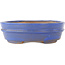 Oval blue bonsai pot - 200 x 165 x 50 mm