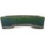 Rectangular green bonsai pot by Koyou - 155 x 115 x 40 mm