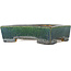 Rectangular green bonsai pot by Koyou - 155 x 115 x 40 mm