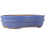 Oval blue bonsai pot - 200 x 165 x 50 mm