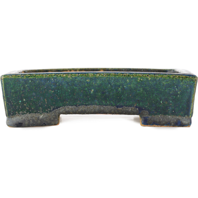 Rechthoekige groene bonsai pot van Koyou - 155 x 115 x 40 mm