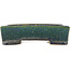 Pot à bonsaï rectangulaire vert de Koyou - 155 x 115 x 40 mm