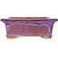 Maceta rectangular morada para bonsái de Keiun Fukuda - 158 x 135 x 60 mm