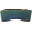 Rectangular green bonsai pot by Koyou - 155 x 115 x 40 mm