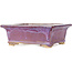 Rectangular purple bonsai pot by Keiun Fukuda - 158 x 135 x 60 mm