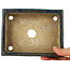 Pot à bonsaï rectangulaire vert de Koyou - 155 x 115 x 40 mm
