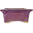 Pot à bonsaï rectangulaire violet de Keiun Fukuda - 158 x 135 x 60 mm