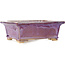 Maceta rectangular morada para bonsái de Keiun Fukuda - 158 x 135 x 60 mm