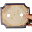 Pot à bonsaï rectangulaire bleu et rouge par Eime Yozan - 185 x 155 x 65 mm