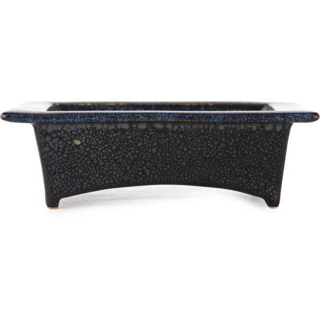 Maceta rectangular para bonsái de color negro y azul de Fuka - 150 x 105 x 45 mm