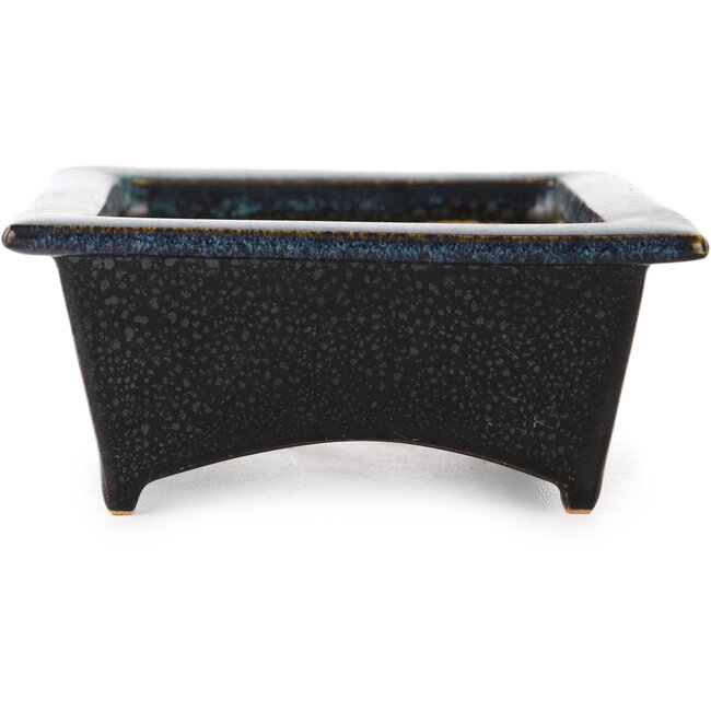 Vaso bonsai rettangolare nero e blu di Fuka - 150 x 105 x 45 mm