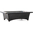 Maceta rectangular para bonsái de color negro y azul de Fuka - 150 x 105 x 45 mm