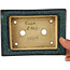 Pot à bonsaï rectangulaire noir et bleu de Fuka - 150 x 105 x 45 mm