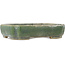 Rectangular green bonsai pot by Kohshunosai - 120 x 95 x 30 mm