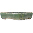 Maceta rectangular verde para bonsái de Kohshunosai - 120 x 95 x 30 mm