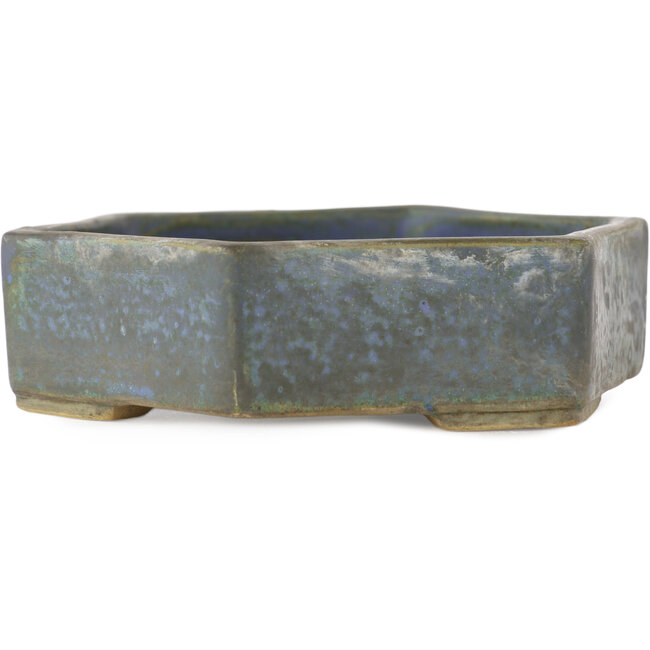 Vaso bonsai esagonale blu - 115 x 115 x 35 mm