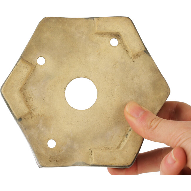 Pot à bonsaï hexagonal bleu - 115 x 115 x 35 mm