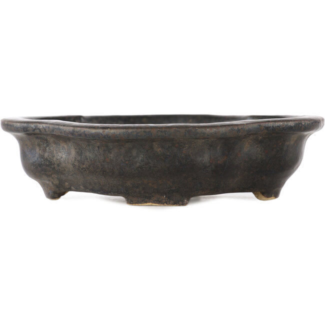 Mokko zwarte bonsai pot van Takao Kouyo - 145 x 115 x 35 mm