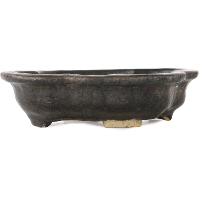 Mokko black bonsai pot by Takao Kouyo - 145 x 115 x 35 mm