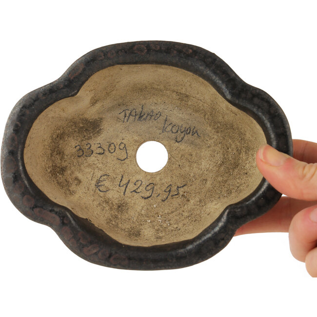 Maceta para bonsái negra Mokko de Takao Kouyo - 145 x 115 x 35 mm