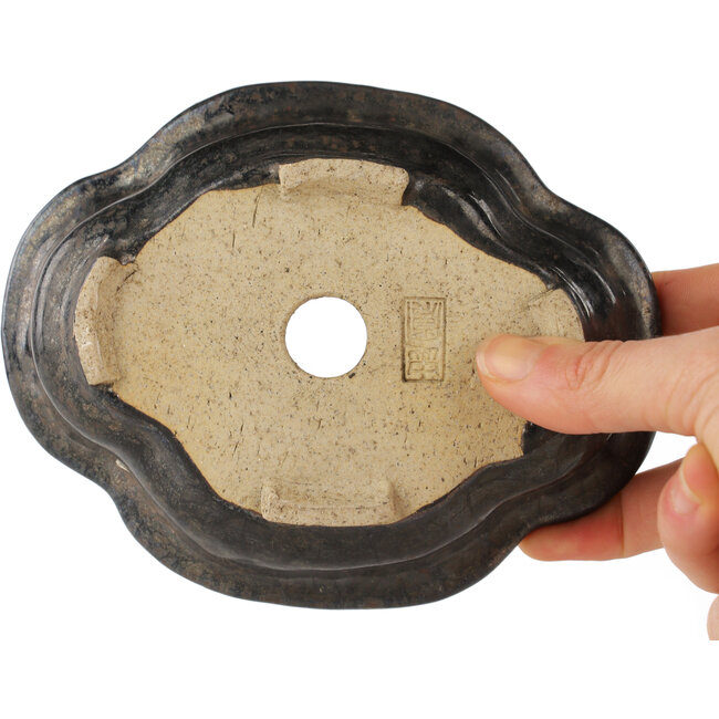 Pot à bonsaï Mokko noir de Takao Kouyo - 145 x 115 x 35 mm