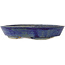 Oval blue bonsai pot - 170 x 130 x 30 mm