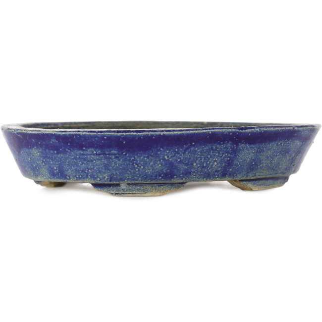 Ovale blauwe bonsai pot - 170 x 130 x 30 mm