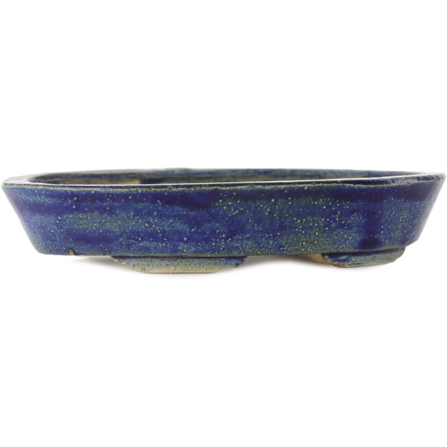 Ovale blauwe bonsai pot - 170 x 130 x 30 mm
