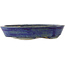 Oval blue bonsai pot - 170 x 130 x 30 mm