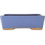 Maceta rectangular azul para bonsái de Hattori - 160 x 115 x 50 mm