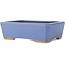 Maceta rectangular azul para bonsái de Hattori - 160 x 115 x 50 mm